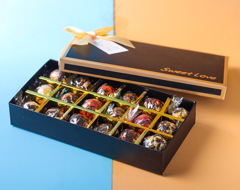Blooming flower tea-gift box package