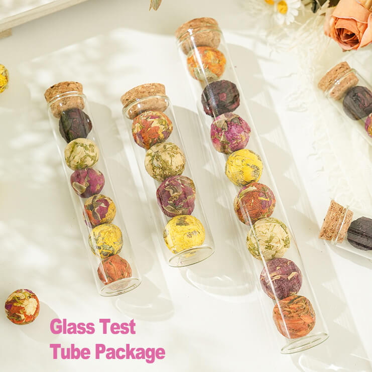 Blooming tea-glass test tube package