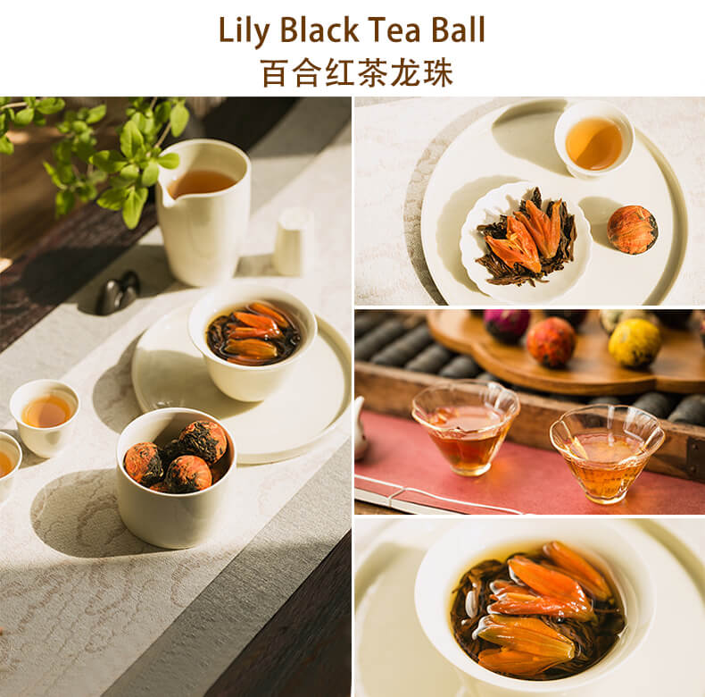 Lily black tea ball