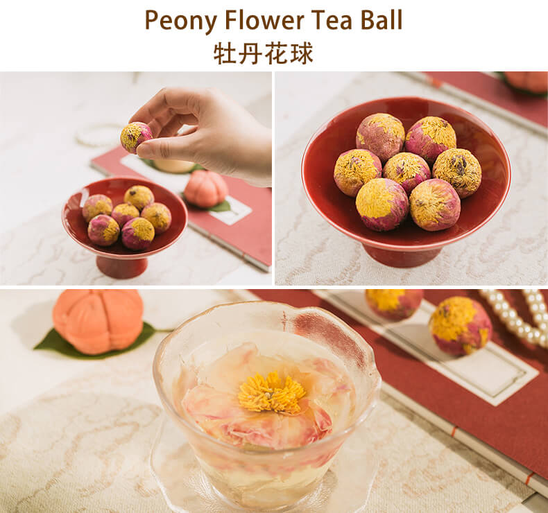 Peony flower tea ball