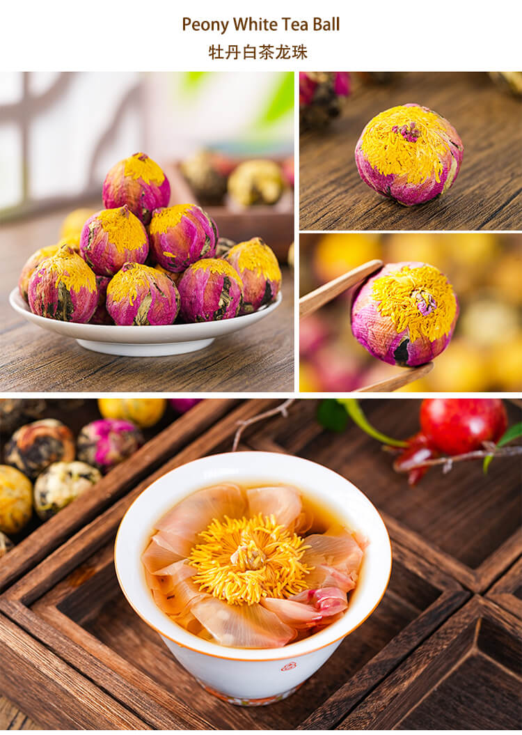 Peony white tea ball