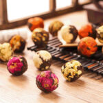 Blooming flower tea balls