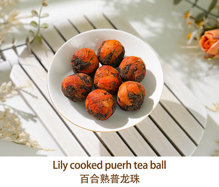 Lily cooked puerh tea ball