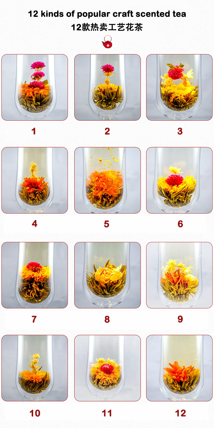 Hot selling craft scented tea 12 kinds