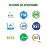 Dietary Supplement certificates