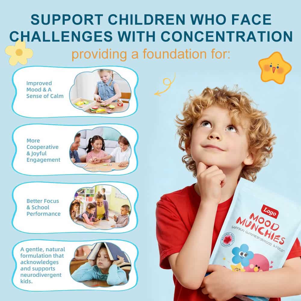 Saffron Gummies for Kids Mood & Focus