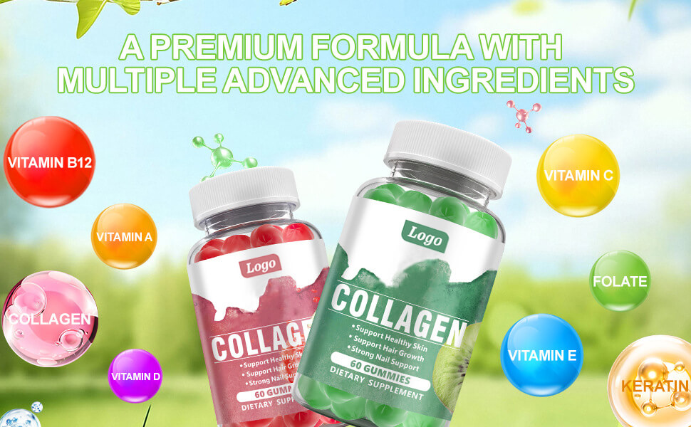 Skin Hair Nails Collagen Gummies